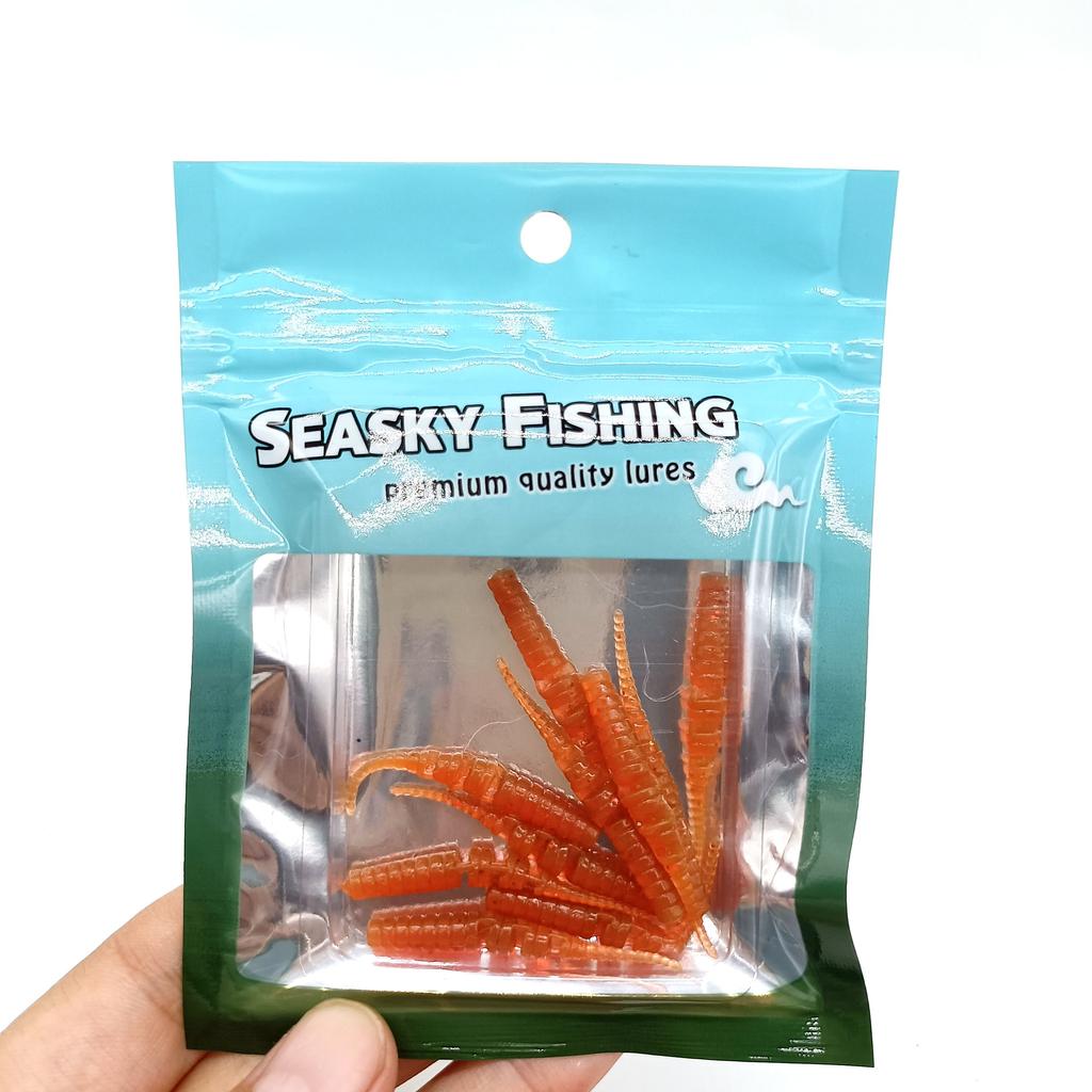 DUODUOYU 10PCS TPE Mini Soft Fishing Lure Silicone Bait 0.3g/40mm Artificial Swimbait Jig Wobbler Bass Bait Fishing Tackle