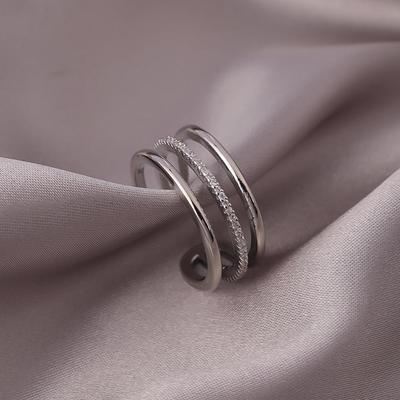 Multi-layer Diamond-set Adjustable Women's Fashion Ring - High-end, Trendy, and Hot-selling.