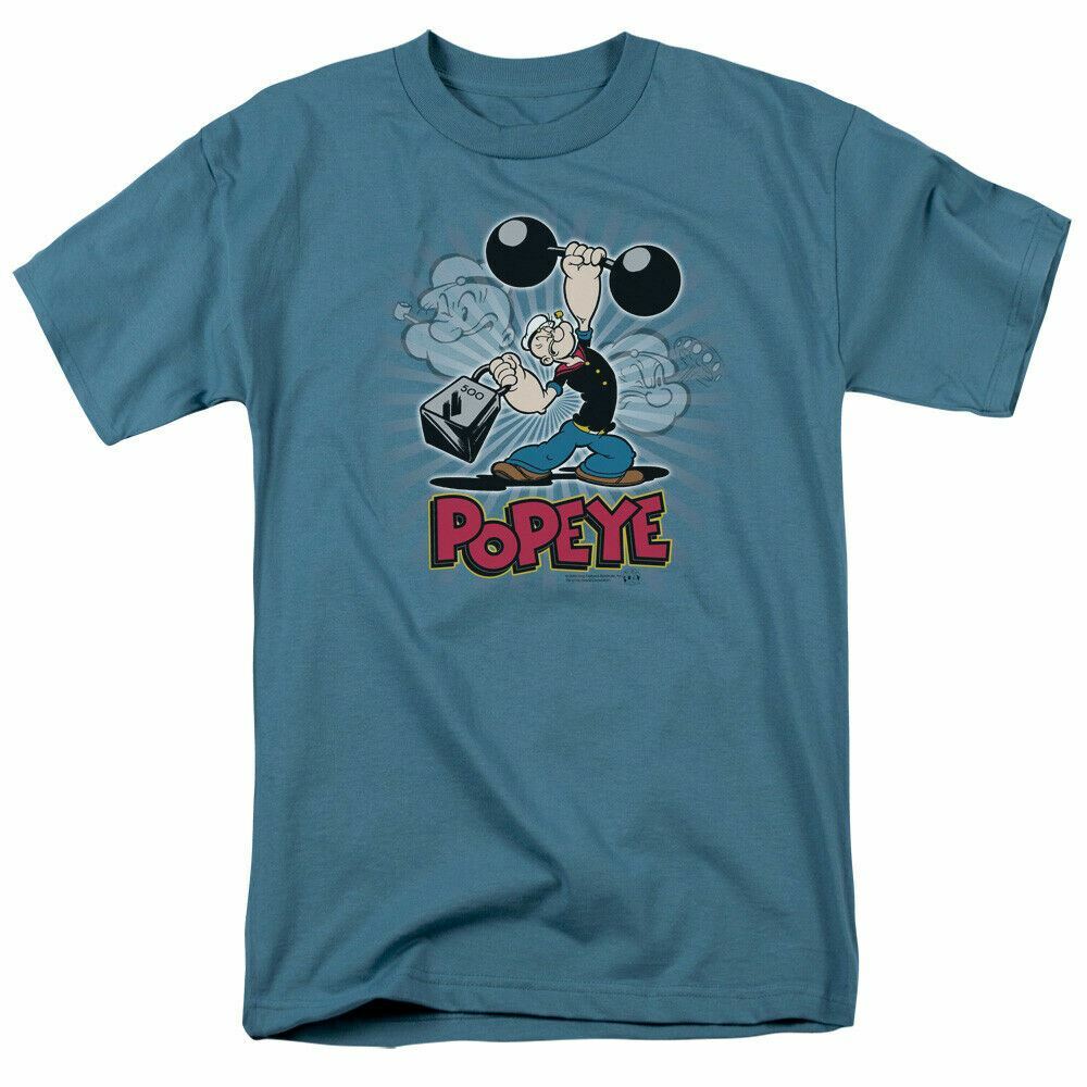Popeye Strength T Shirt Mens Licensed Sailor Man IDW Comics Tee Slate S
