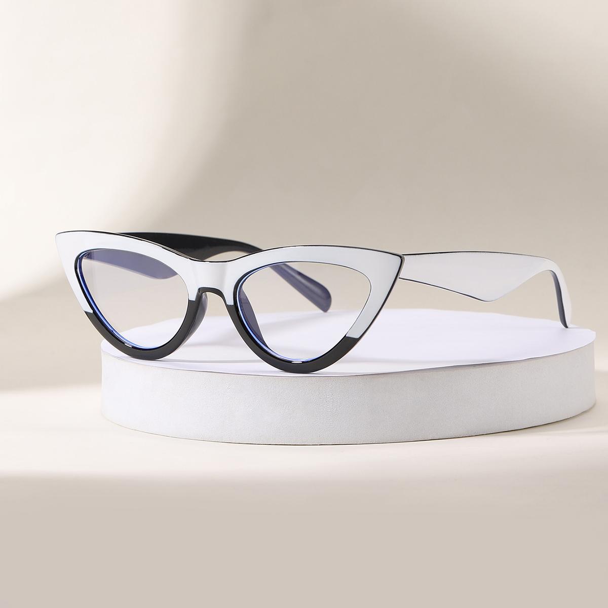 

1 шт. женские очки в небольшой оправе в стиле ретро «кошачий глаз», модные универсальные, с защитой от синего света, подходят для ежедневного чтения