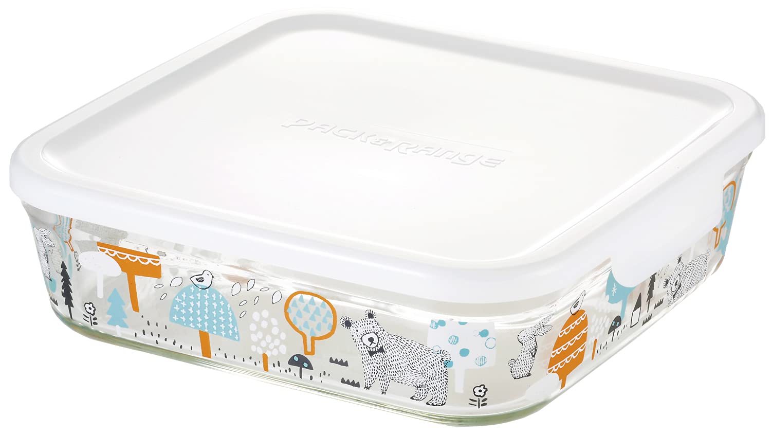 

iwaki Glass Airtight Shinji Kato no the Heat-Resistant Container, Mori Nakade (In Forest) Square, 1.2L, B3248-SNE