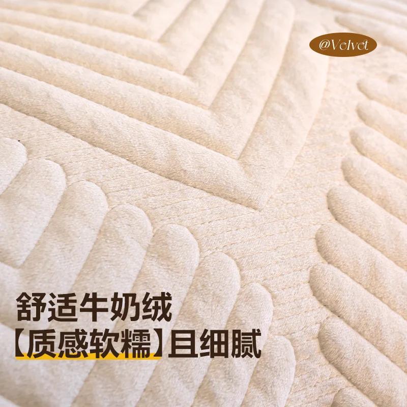 Asciugamano per Divano in Peluche con Foglie Jacquard Copridivano Universale Nordico Antiscivolo Copridivani Combinati Asciugamano per Divano per Decorazione Soggiorno