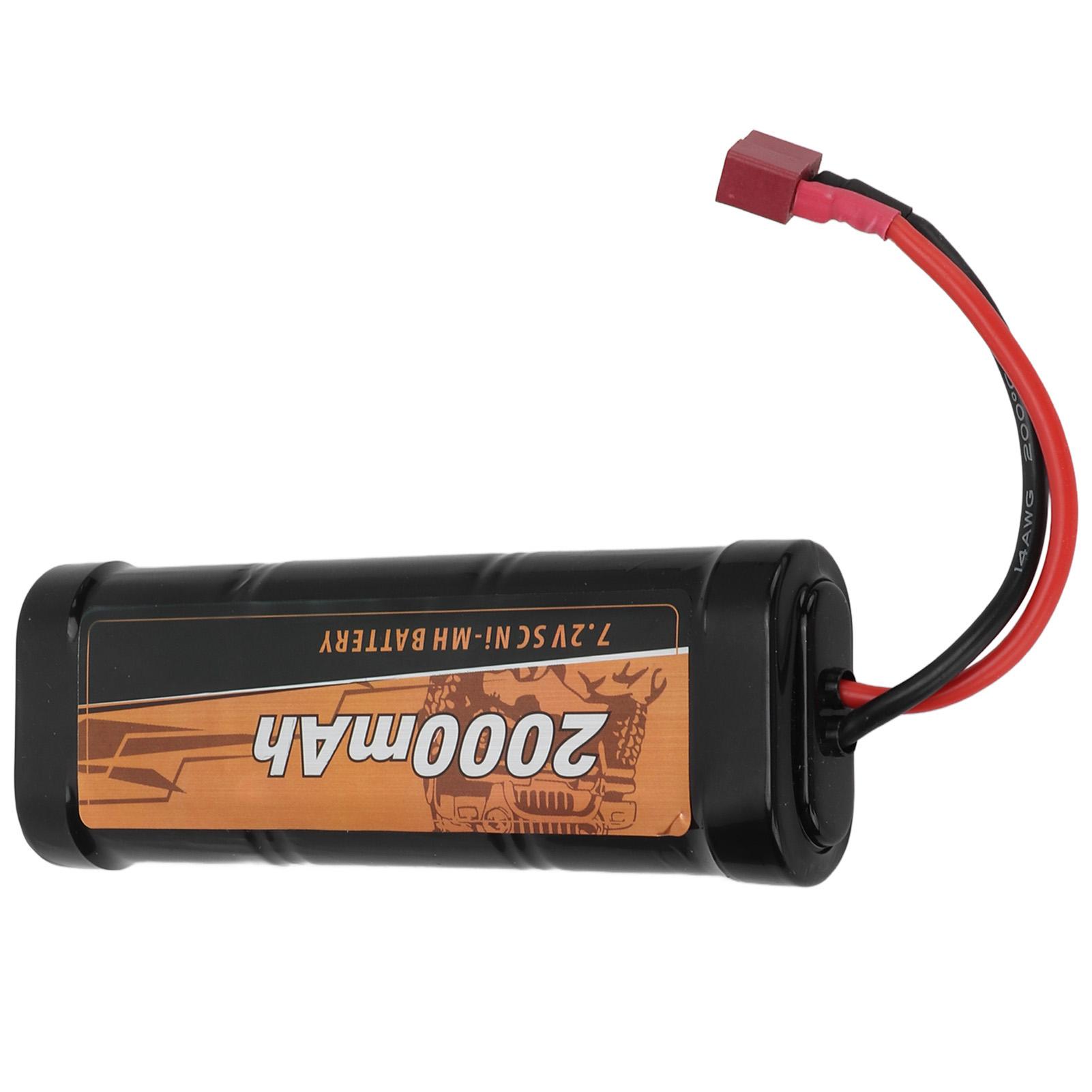

7.2V 2000mAh 25C Ni MH Battery with T Female Plug for ZD Racing DBX 10 7568 1/10 RC Off Road Car
