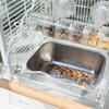 Bird Feeder Transparent Pet Supplies With Steel Bowl Parakeet Cage Feeder Water Tray For Cockatiels Lovebirds Budgies Parakeet