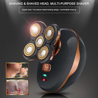 MOONN 5 In 1 4D Rechargeable Bald Head Electric Shaver Use Waterproof Multipurpose Shaver Trimmer Men Facial Cleaning Brush