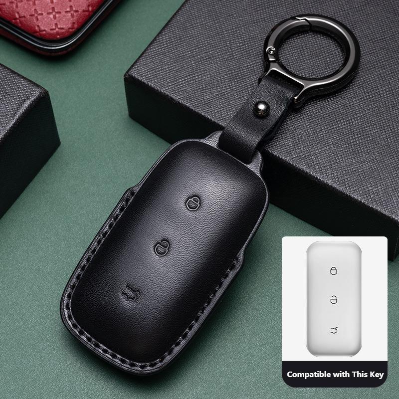 Leather Car Key Case Cover For Geely Emgrand X7 EX7 Coolray 2019 2020 Car Key Holder Shell Accessories
