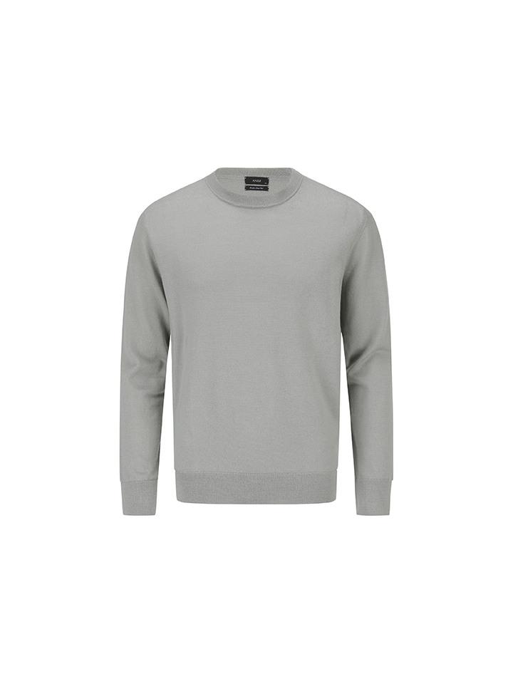 AND Z Men'S) Round Neck Wool Sweater_Bze1Er1201Mt