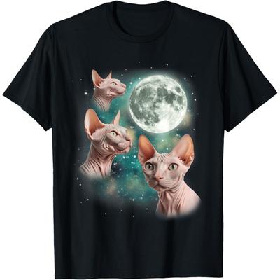 Three Wild Sphinx Moon _ Funny Weird Cursed Meme T-Shirt