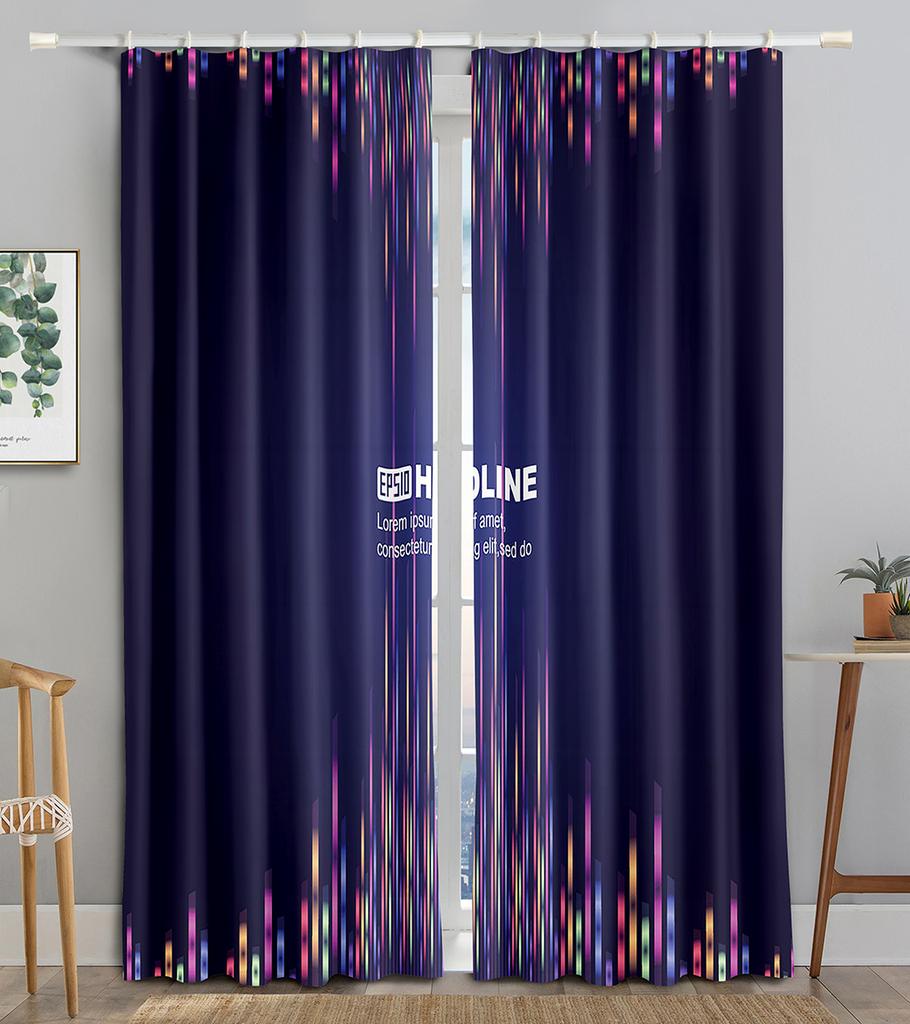 Technology Particle Vortex Light Filtering Line Blackout Window Panel Curtain Living Room Room Bedroom Bathroom Kicthen Door Cupboard Decor Hooks