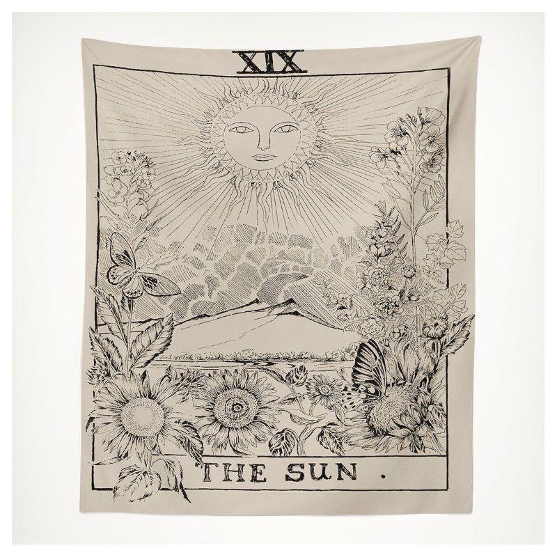Tarot Wall Amkun Tapestry The Moon Star And Sun Medieval Divination Europe