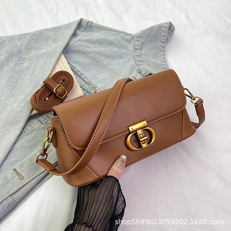 Autumn New Fashion Baguette Bag Women's Texture Trend Women's Hand Armpit Bag Crossbody Shoulder Bag