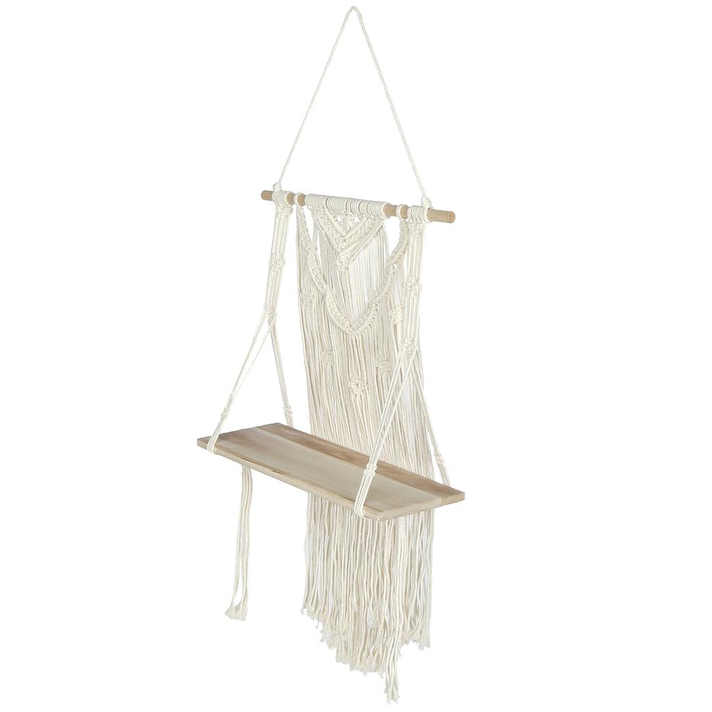 Handgestrickter Wandbehang Regal Organizer Seil Pflanzenampel für Heimdekoration(40x70cm )