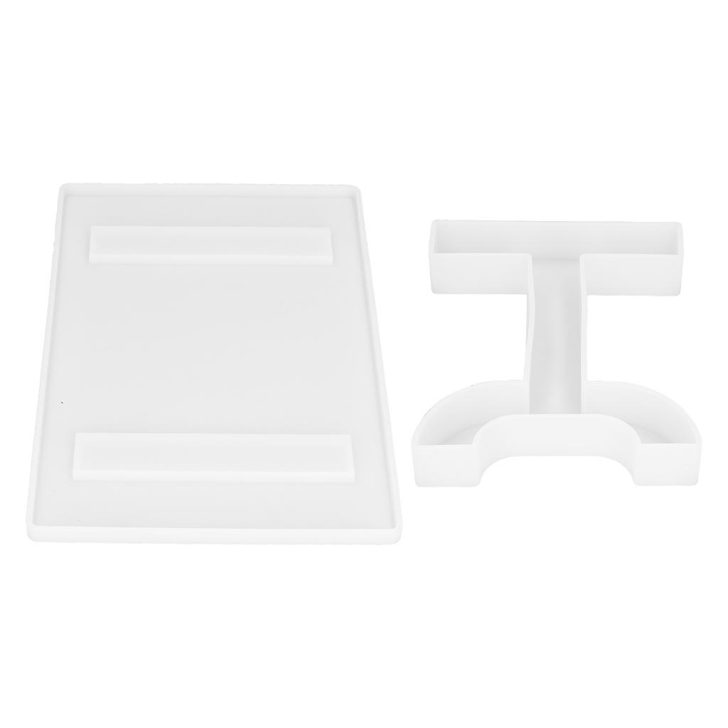 DIY Crystal Epoxy Mold Resin Computer Table Desk Rack Craft Silicone Mold Home Office Decor