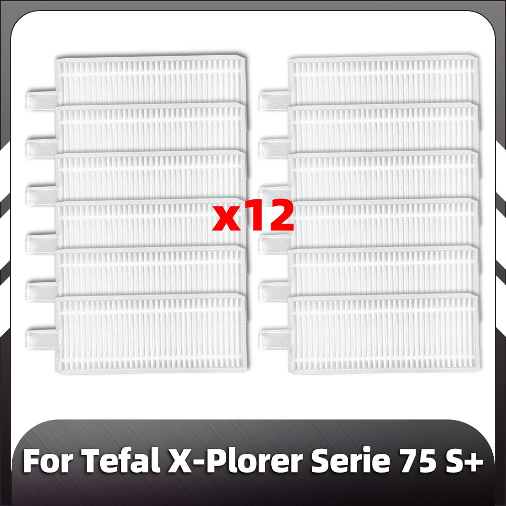 Compatible for Tefal X-Plorer Serie 75 S+ Replacement  Main Side brush HEPA Filter Mop Pads Dust Bag Spare Parts accessories