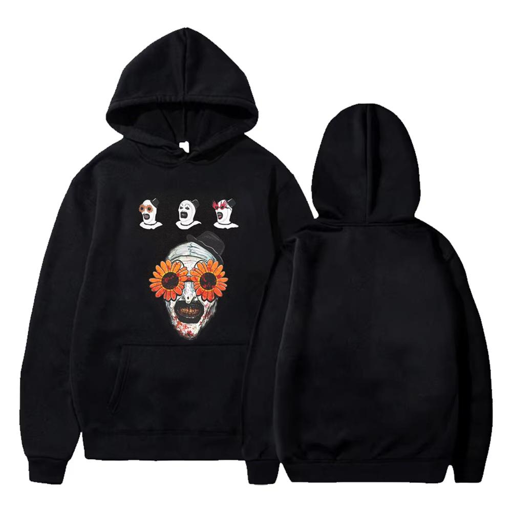 Art Crispies Terrifier Clown Hoodies Apparel Men Women Clothing Pullover Trendy Retro Horror Hoody Print Sweatshirt Top Oversize