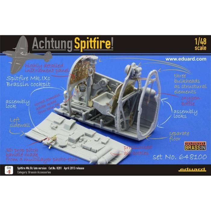 Maquette Spitfire MK.IX Cockpit - Eduard - 1/48 - Plastique - 15 ans et plus - Adulte - Mixte