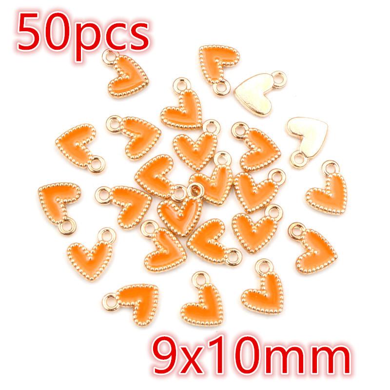 30-50Pcs 9x10mm/15x13mm Small Alloy Heart Charms Cute Love Pendants For DIY Bracelet Necklaces Jewelry Making Accessories