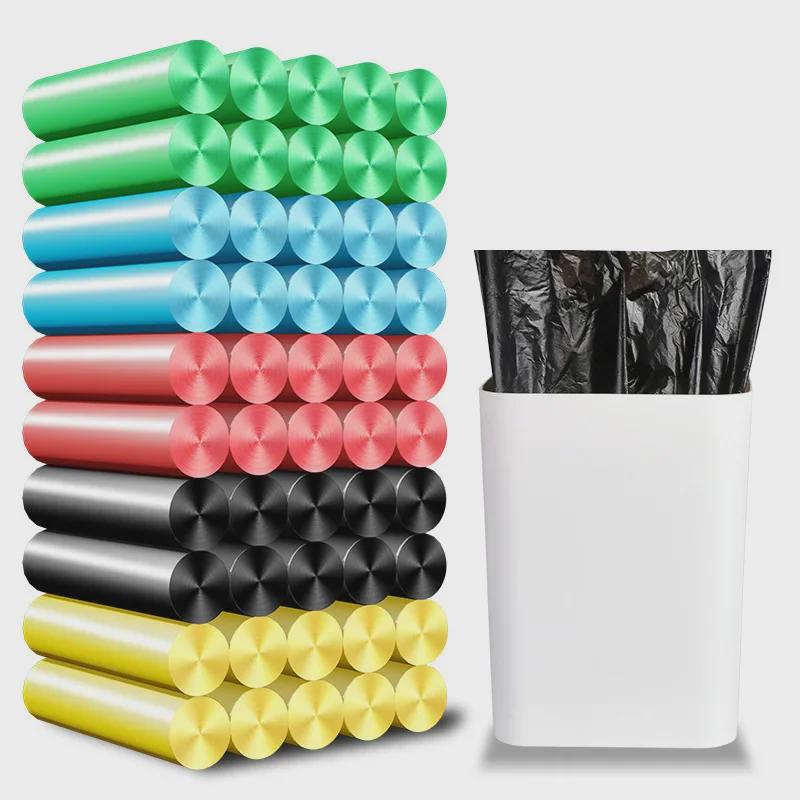 5 Rolls of Colored Thickened Disposable Garbage Bags, 100 Pieces for Office, Hotel, Home Use