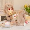 31cm Bonnie Rabbit Plush with Birthday Cake Cute Bunny Doll Easter Gift Kids Birthday Decor