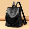 Mochila anti-roubo de couro macio mochila multi-costas feminina