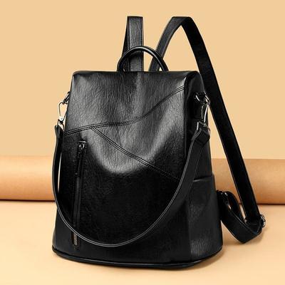 Weiches Leder Diebstahlschutz Rucksack Damen Mehrzweckrucksack