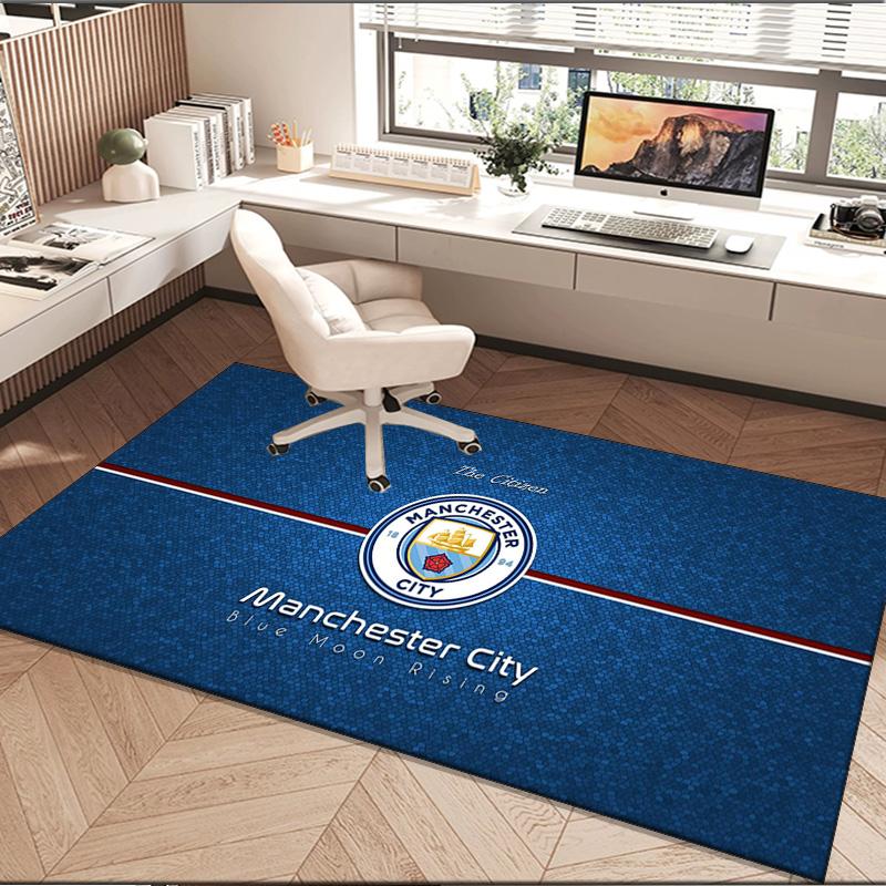 1PC rug Manchester City Crest Carpet, Chair Rug,Area Rug for Office Bedroom living rooms bedroom, Doormat decor Christmas fan gifts