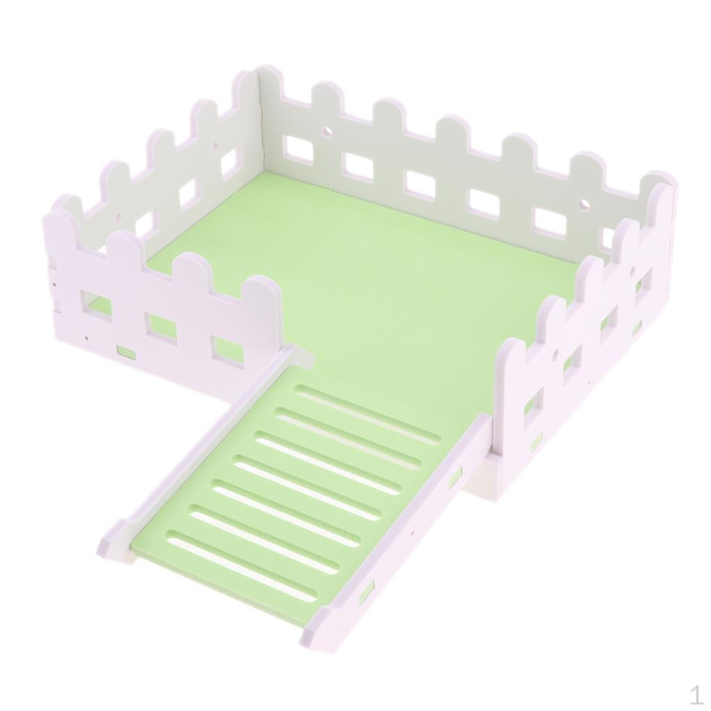 1 Pc Small Pet Hamster Hedgehog Parrot Wooden Ladder Platform Fence