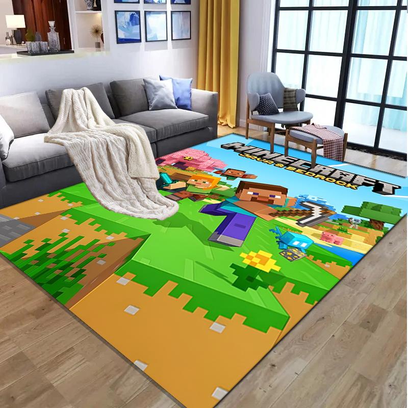 Gamer Pattern Rug, Indoor/Outdoor Mat, for Picnic, Gameroom, Bedroom, Office, Living Room, Home Decor Carpet, Birthday Gift