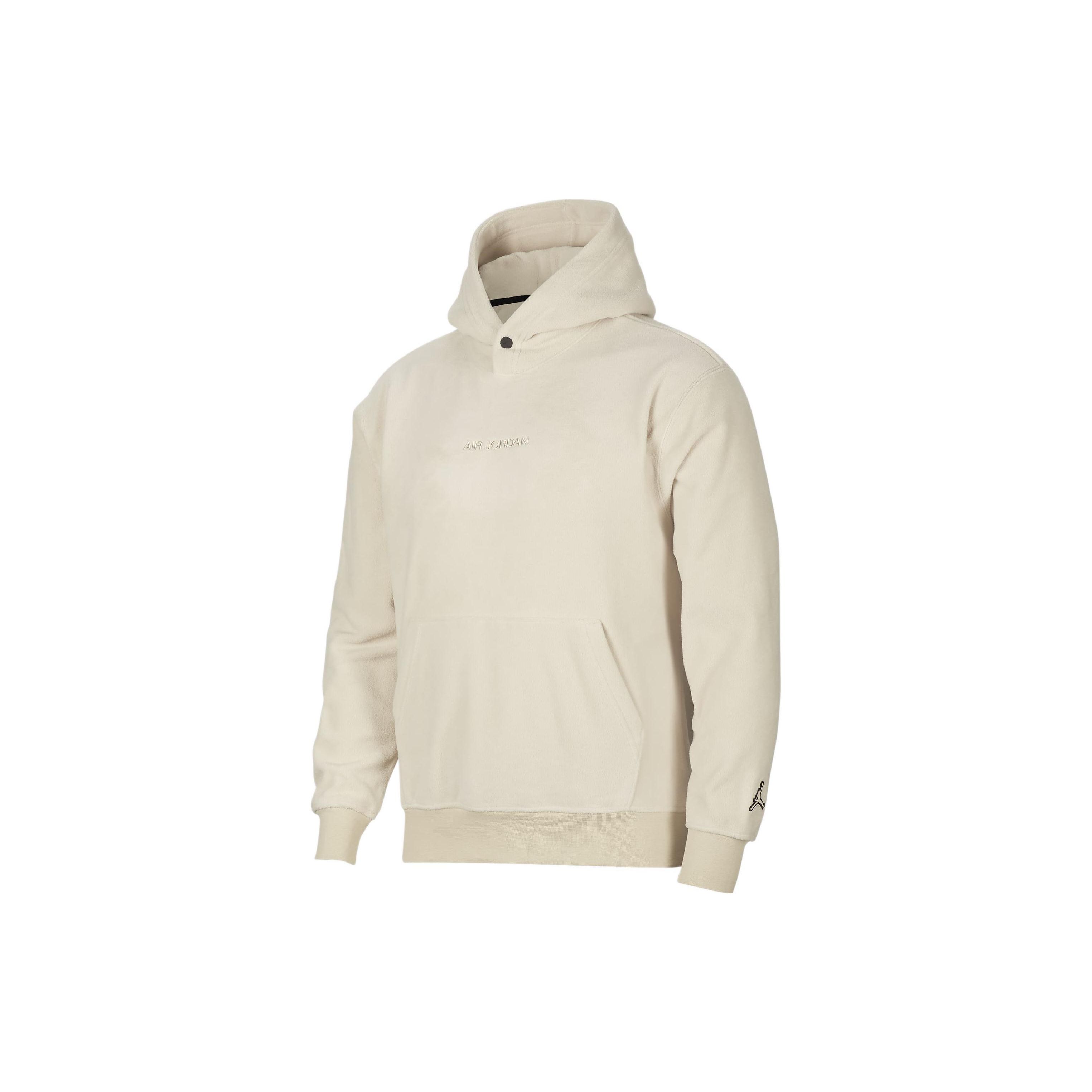 Jordan Men s Solid Fleece Embroidered Hoodie Khaki DV1572-206 M