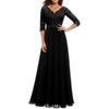 Color code new European and American hot-selling dresses lace splicing long waist noble dress dresses