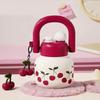 Cute Cherry Milk Cup 800ml Kids Water Sippy Cup Cute Leakproof Cartoon Plastic Cup Drinkware Dust Proof Water Jug Home/School