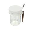 Einmachglasbehälter für Overnight Oats mit Deckel und Löffel Wiederverwendbarer Glasbecher für den Heimgebrauch