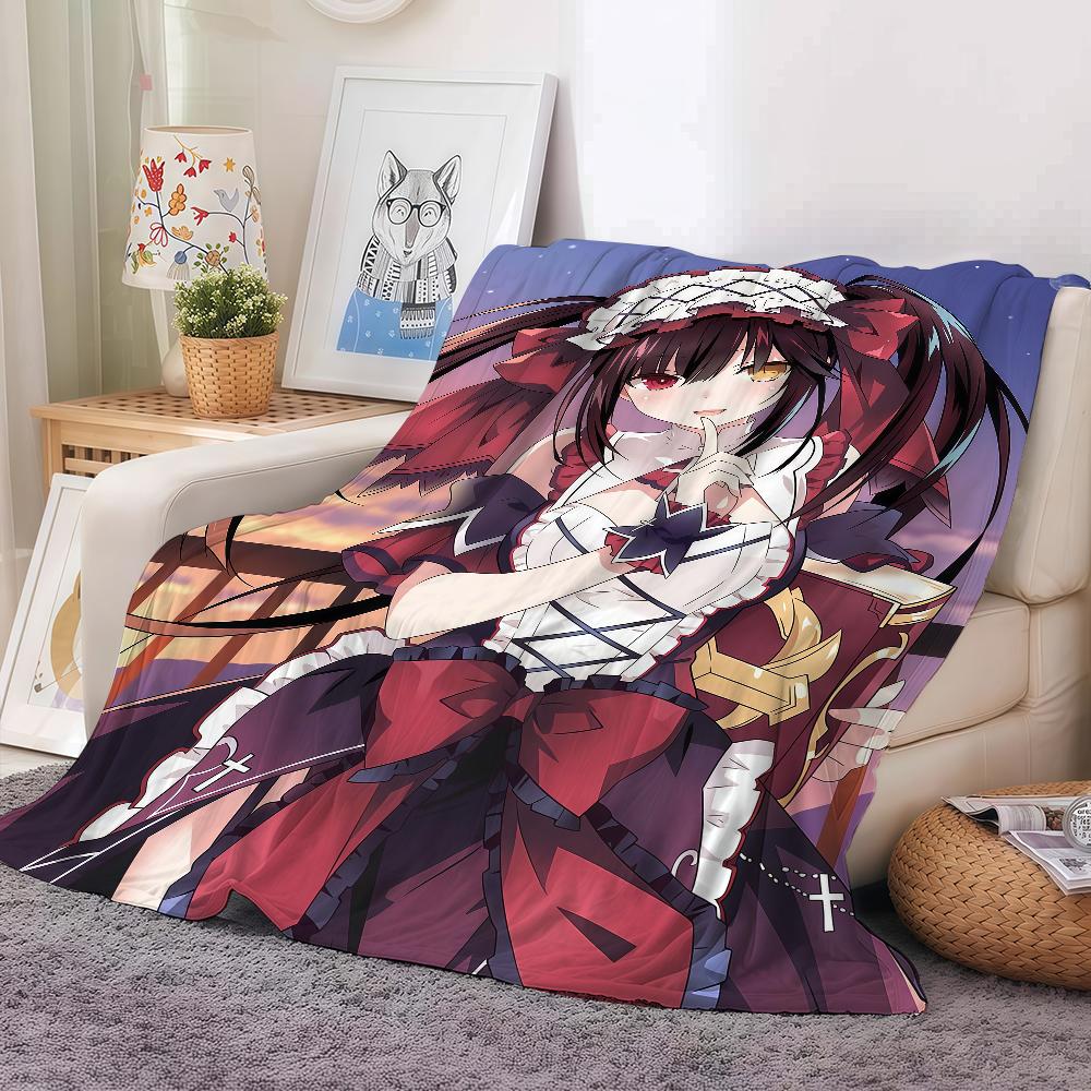 Tokisaki Kurumi D-date A Live Blanket Warm And Soft Suitable For Bedroom Living Room Sofa Bed Office Travel Camping