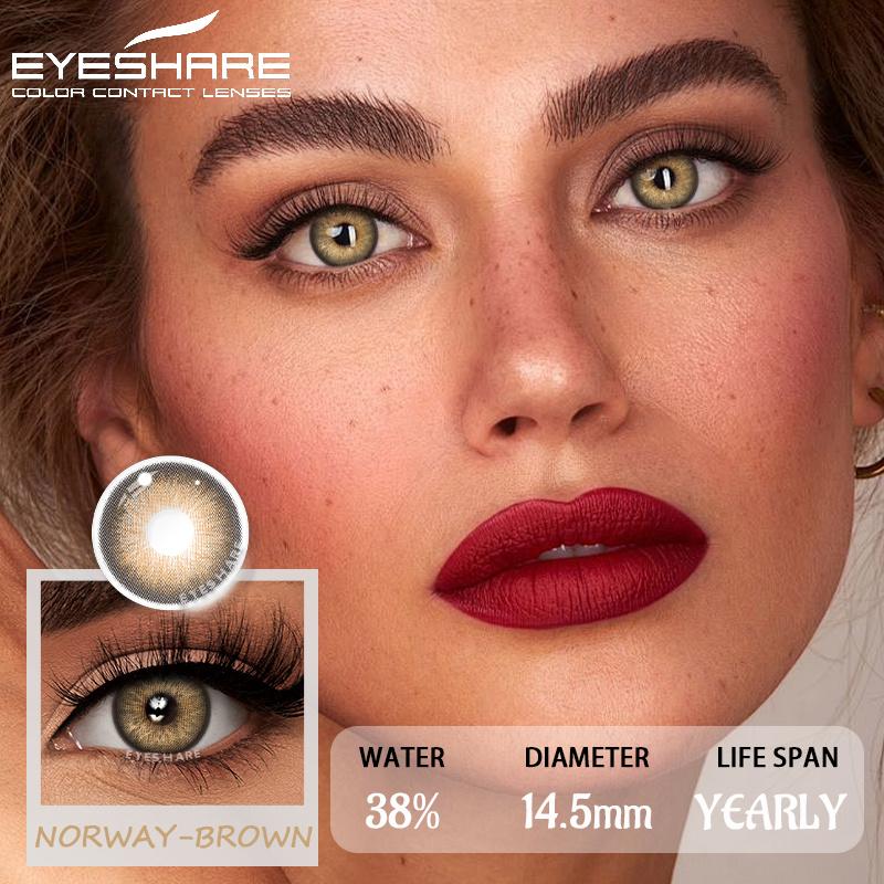 1 pár Divatos Színű Kontaktlencse Smink Szépség Puha Lencsék Kék Lencsék Szürke Pupillák Szemek Éves Zöld Szemkontaktlencsék