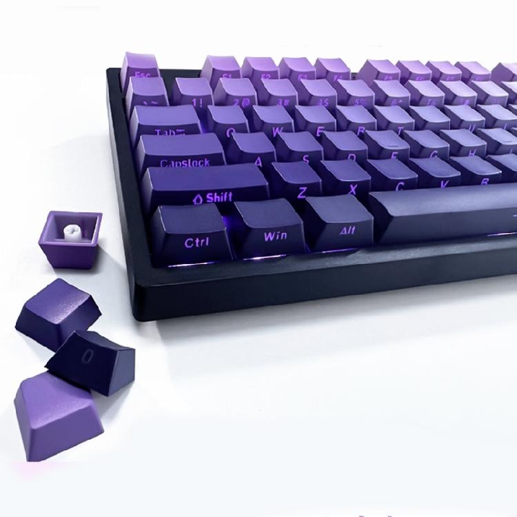 Purplee Gradients Keycaps 134Keys Double Shot Side Print Backlit Keyset, Dye Sublimation, Widely for 60 80 61/64/68/75/87