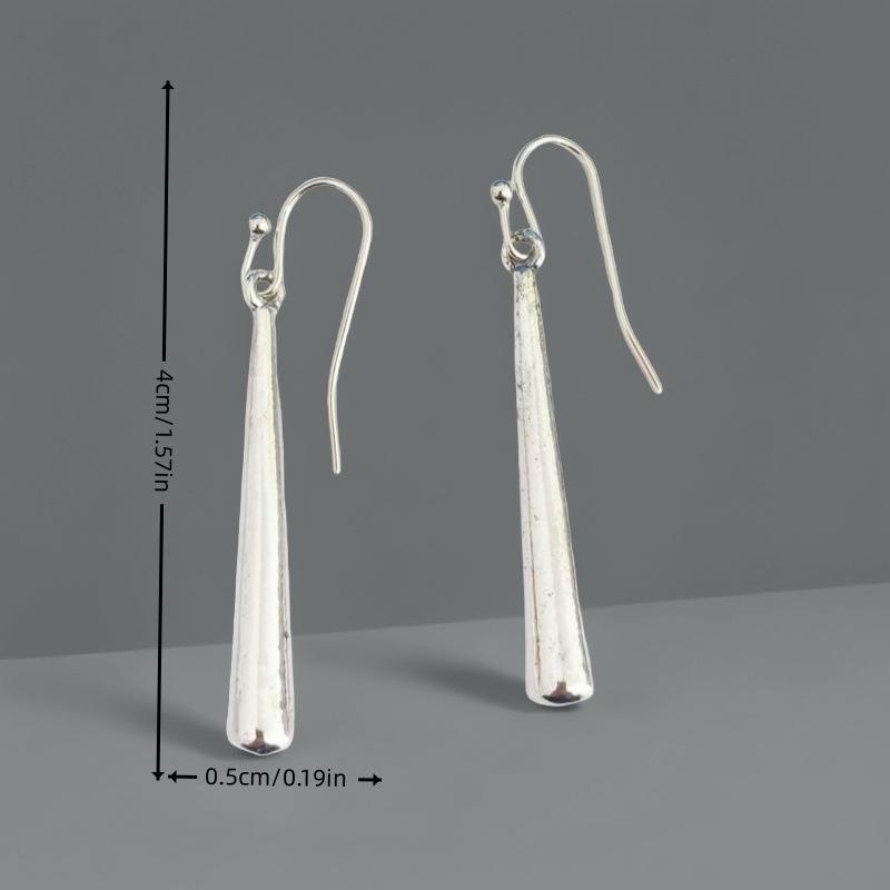 Retro Minimalist Geometric Silver Baseball Shaped Pendant Earrings Suitable For Both Men And Women Punk Style Custom Jewelry