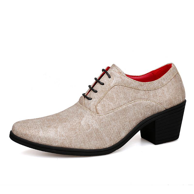 2025 Purple High Heel Men's Shoes Elegant Mens Dress Shoes Designer Moccasin for Men Groom Wedding Leather Shoes Pointed Toe
