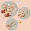 5PCS children's pink hairpin girl forehead bangs clip little girl cute broken hair bb clip headgear duck bill clip hairpin girl