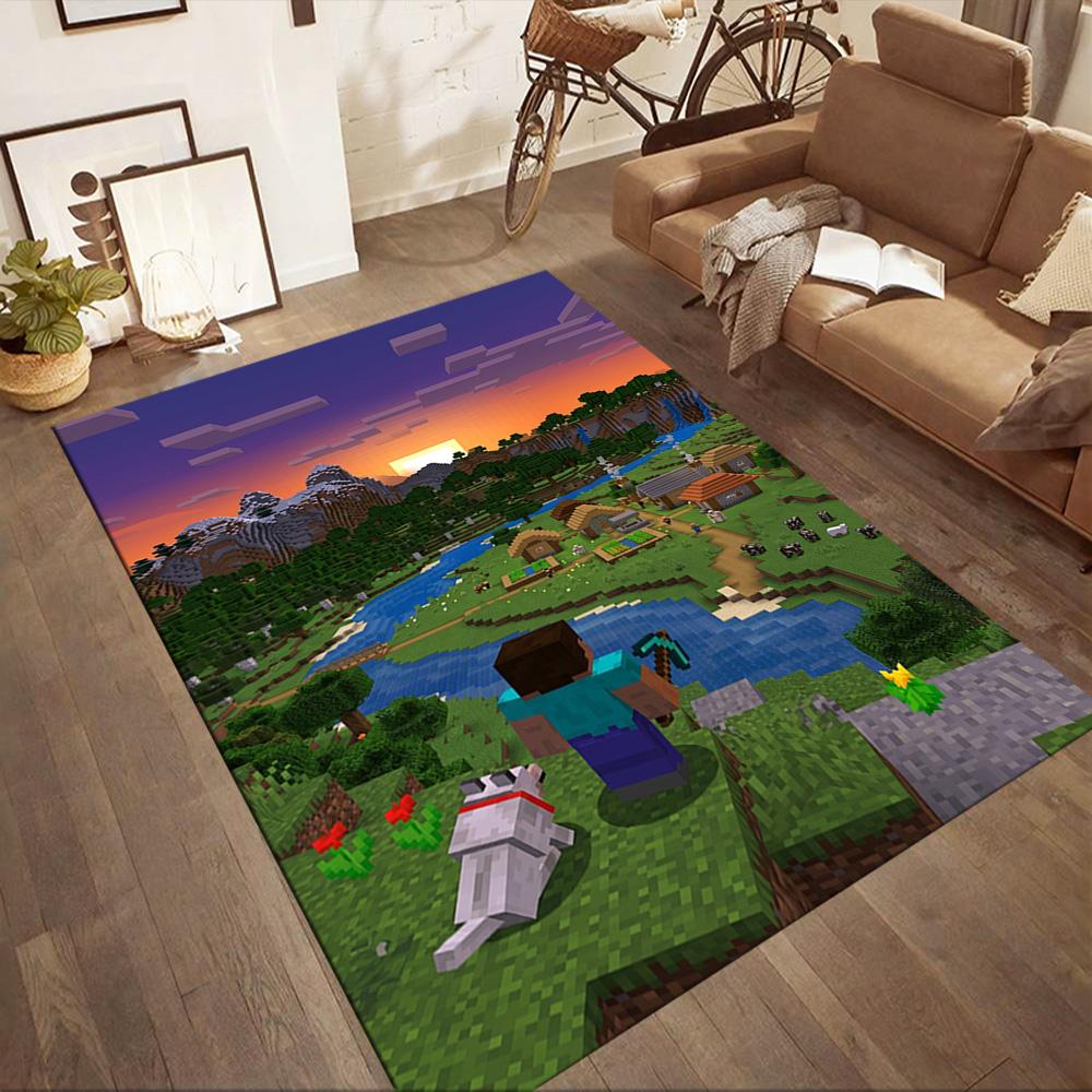 Minecraft 333 Area Rug Suitable for Kitchen Decorate room Living Rooms Entryway Anti-slip Rug Decorate Offices Spiritual Gift