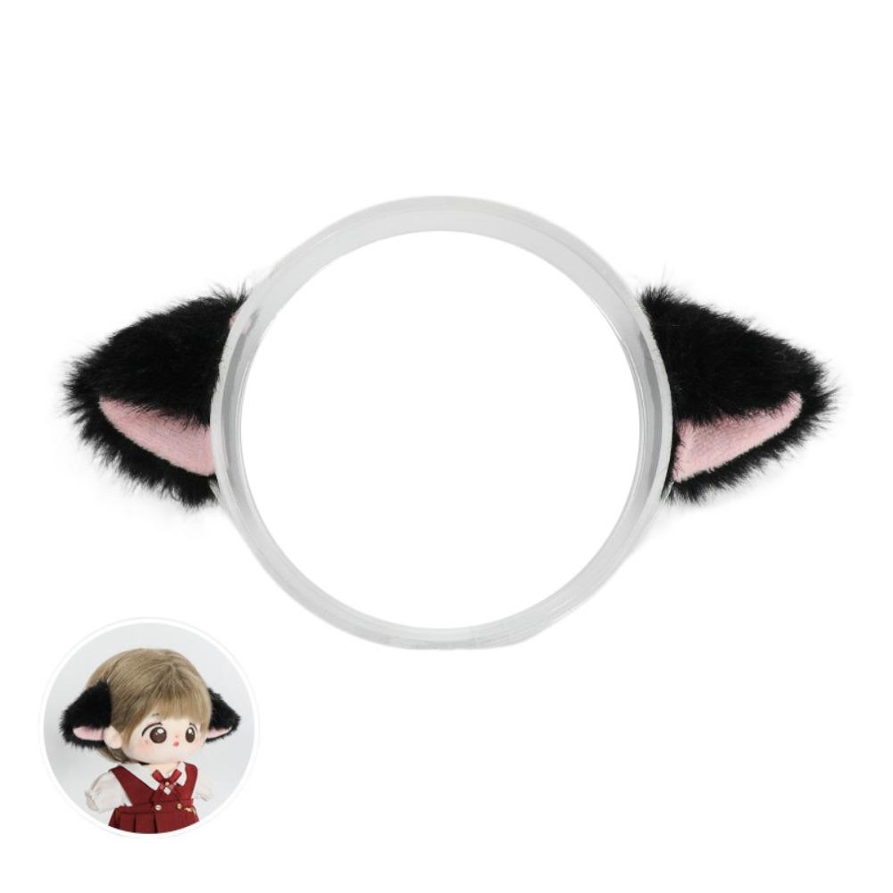 Cute Plush Headband Emulational Doll Headwear 2025 Cat Ear Headband  for 20CM Cotton Doll