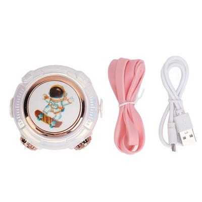 Neck Hanging Fan Spaceman Pattern Portable USB Rechargeable Bladeless 3 Speed Adjustable with
