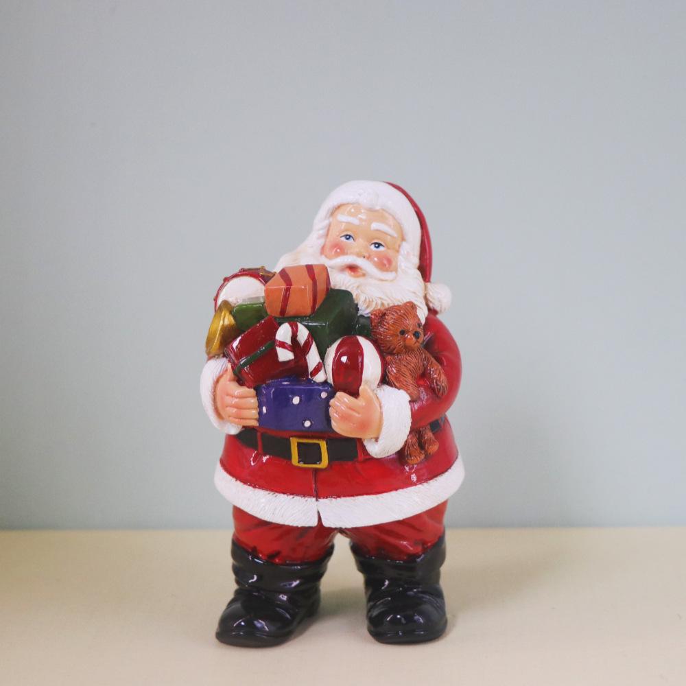 Resin Cute Santa Claus Sculpture Ornament Home Party Desktop Decor Art Crafts Holiday Accessories Gift Christmas Decoration 2025