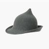 Halloween hat women's autumn and winter magic witch hat wool high quality pointed top decorative curled wizard hat