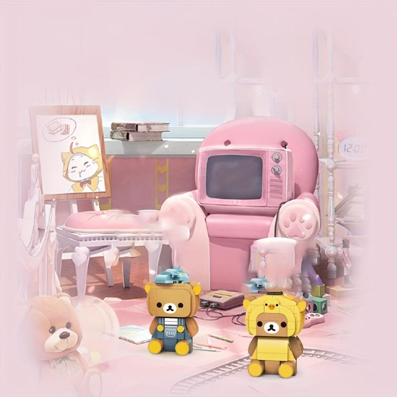 150 Particle Cartoon Bear, Small Particle Assembled Building Blocks Toy Model, Trend Creative Decoration, Gift