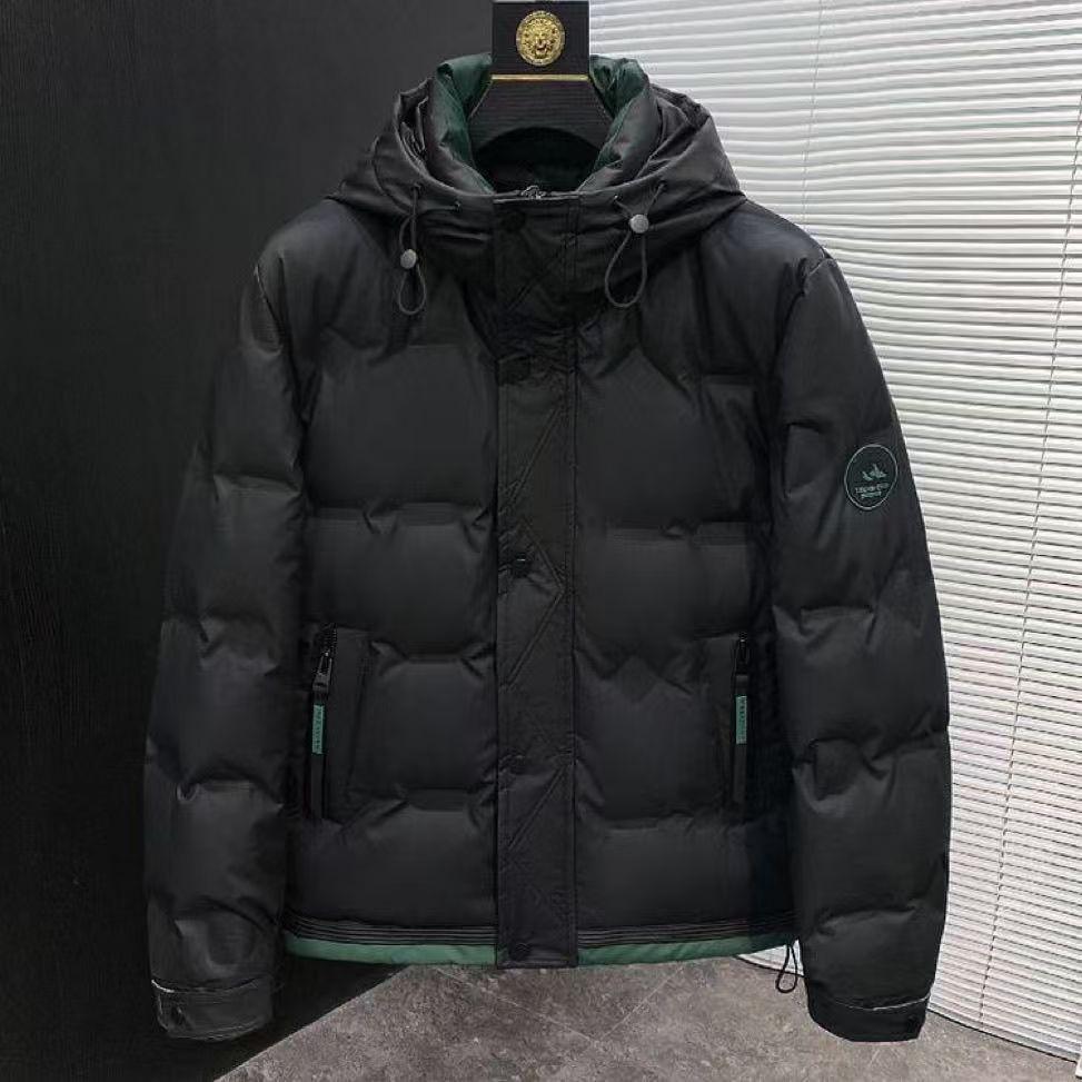 Men's Winter 2025 Hooded Short Down Jacket - Korean Style White Duck Down, Thick & Trendy Fashionable Warm Outerwear