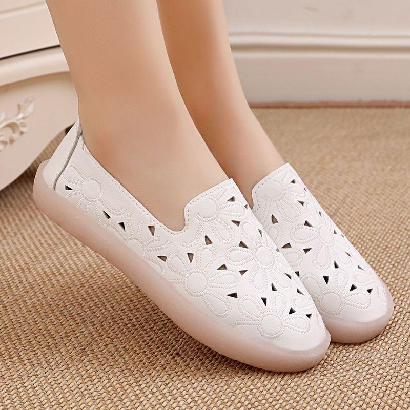 Nurse shoes summer breathable soft sole 2025 new mother soft sole maternity shoes Mori single shoes women's breathable hole shoes