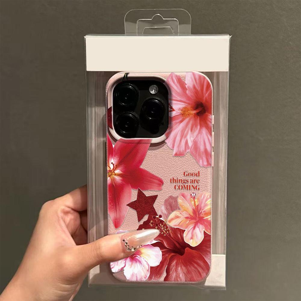 Simple Flower Phone Case For Iphone 17 12 16 Plus 15 Pro Max 11 13 14 17E 16E Ultra Anti-Fingerprint Soft Protective Cover