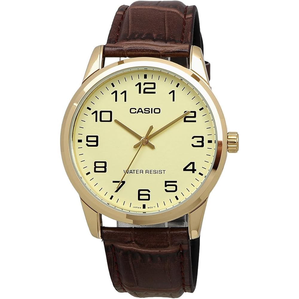 Casio MTP-V001GL-9B Analog Quartz Men's Watch Gold Cream Yellow Casual Style