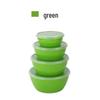 Four-Piece Fresh-Keeping Bowl Set with Lids - Round Storage for Fruits & Vegetables, Ideal for Picnics