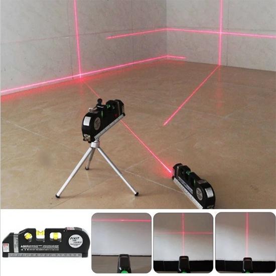 Poziomica laserowa na podczerwień z linią krzyżową i miarką dla dokładnych wyników